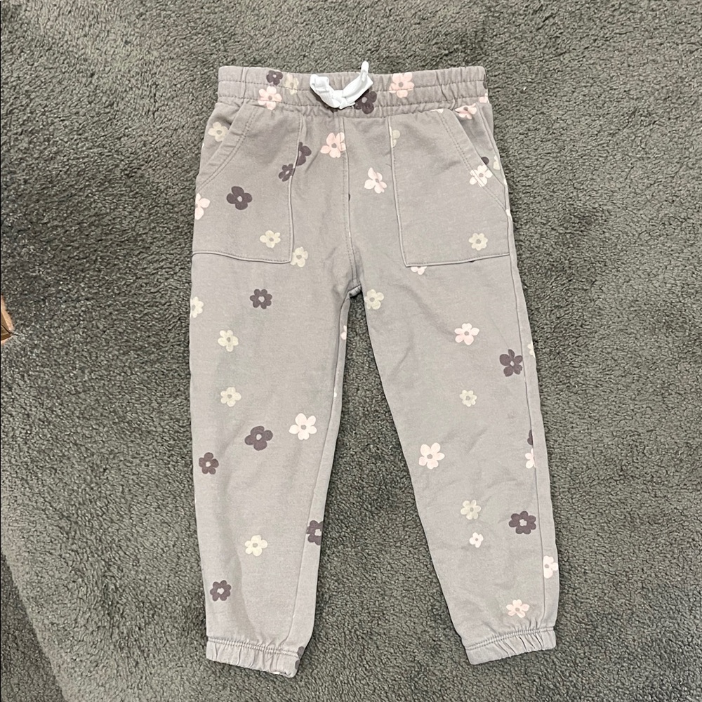 Kids Floral Print Jogger Pants